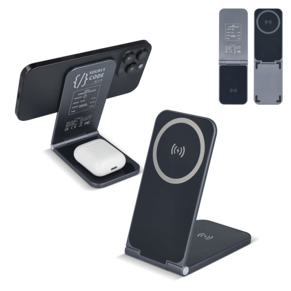 2255 -Xoopar Zero 2 in 1 Drahtloses Ladegerät Kompatibel mit MagSafe