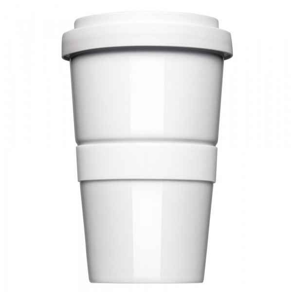 Coffee2Go, original Coffee to Go Becher, Form 345 mit glatter oder geriffelter Siliconbanderole